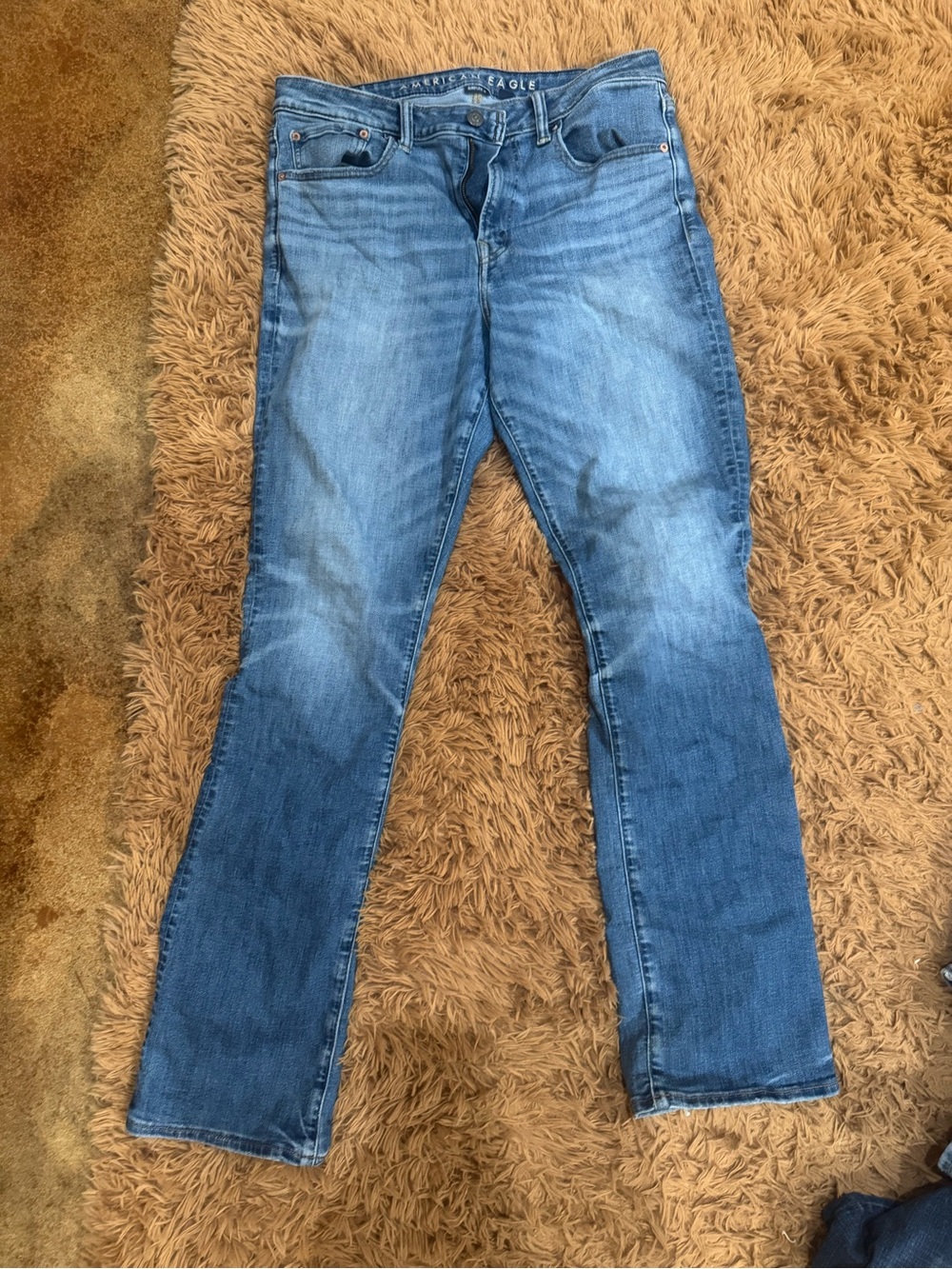 American Eagle Outfitters Men's Bootcut Jeans - Light Blue Wash